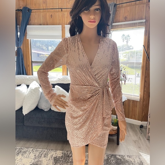 Women’s Glitter Sequin Mini Dress Size Small - Picture 5 of 14